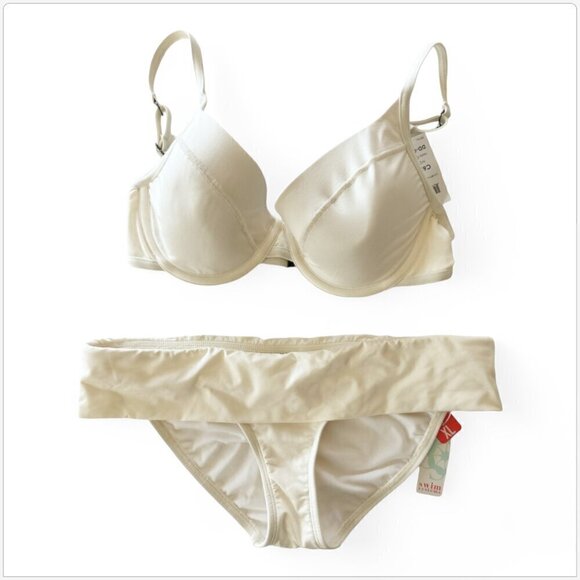 Swim Systems Ivory Coast 2 Piece Bikini NWT NEW DD Cup Underwire Top - L Bottoms - Picture 1 of 3
